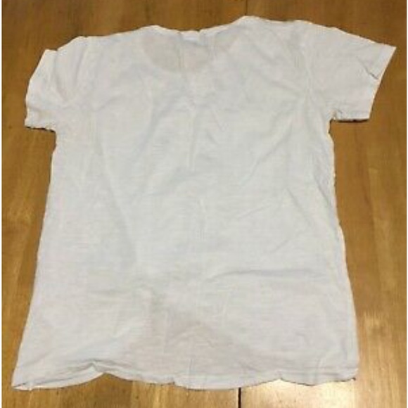 Banana Republic White Knit Tee T-shirt TOP Knot M - Picture 3 of 9